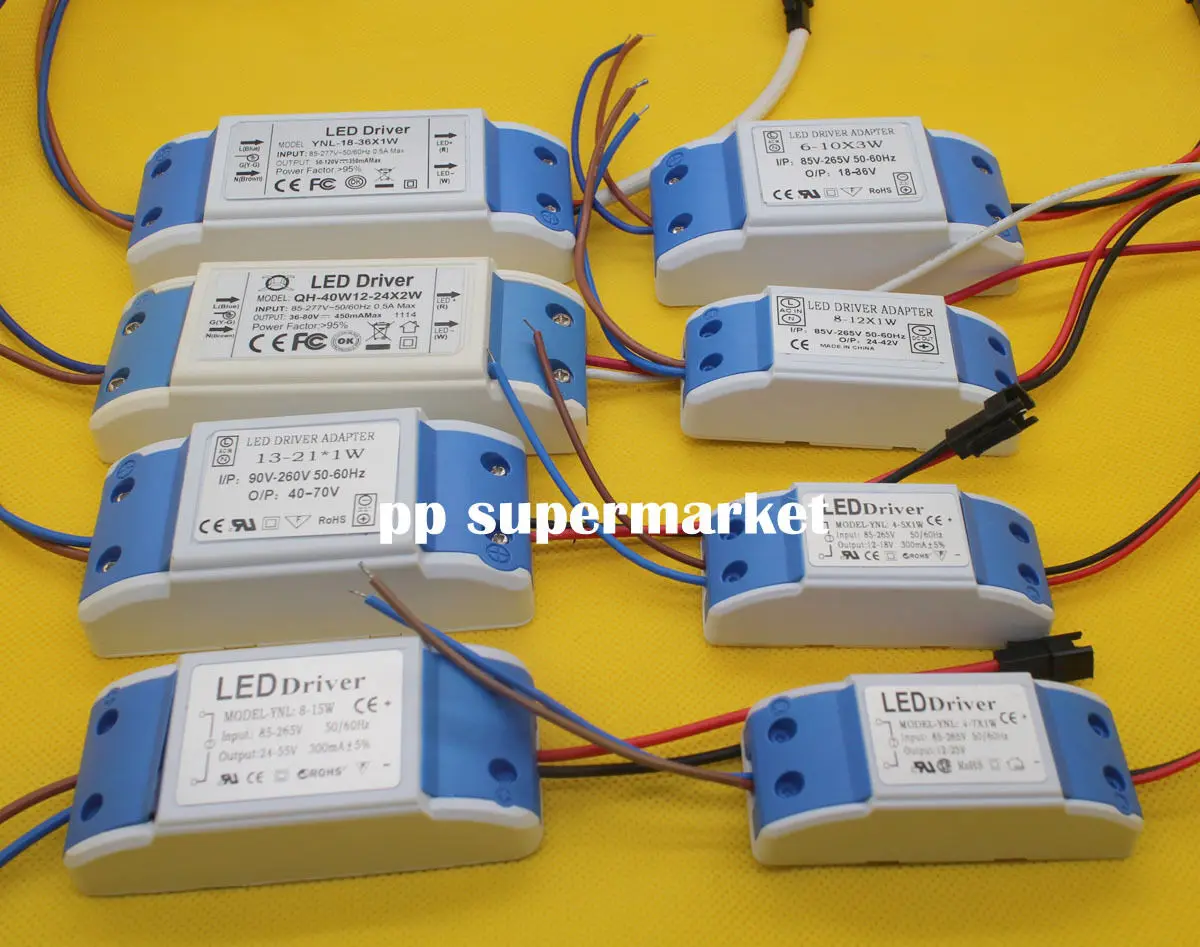 1-36x1w 85-265V Светодиодный преобразователь трансформатор потолочный светильник источник питания