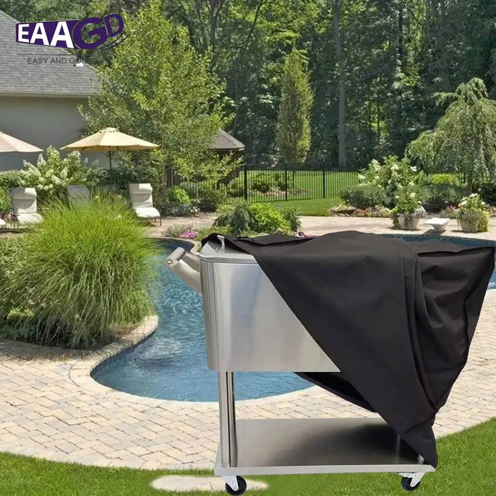 1set Patio Rolling Cooler Cover 300d Waterproof Uv Resistant 1set Patio Rolling Cooler Cover 300d