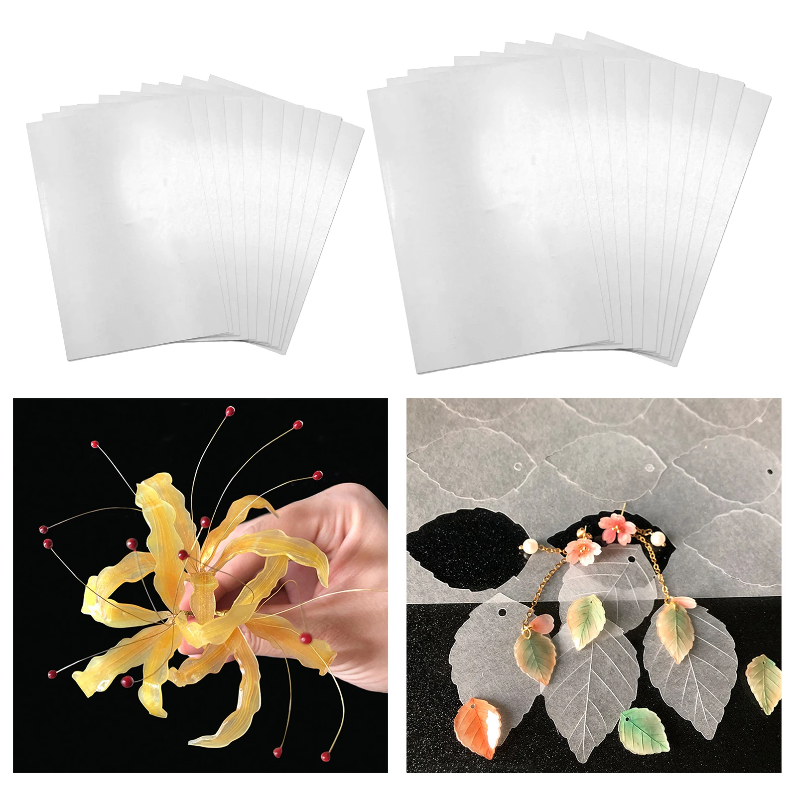 10pcs Clear  Shrink Paper Sheets for DIY Drawing Crafts Jewelry Making