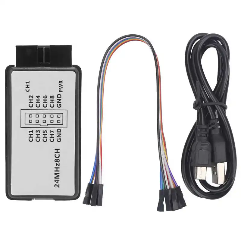 8-канальный USB-логический анализатор с кабелем для ARM FPGA 24MHz 0 5 V-5 25 V | Инструменты