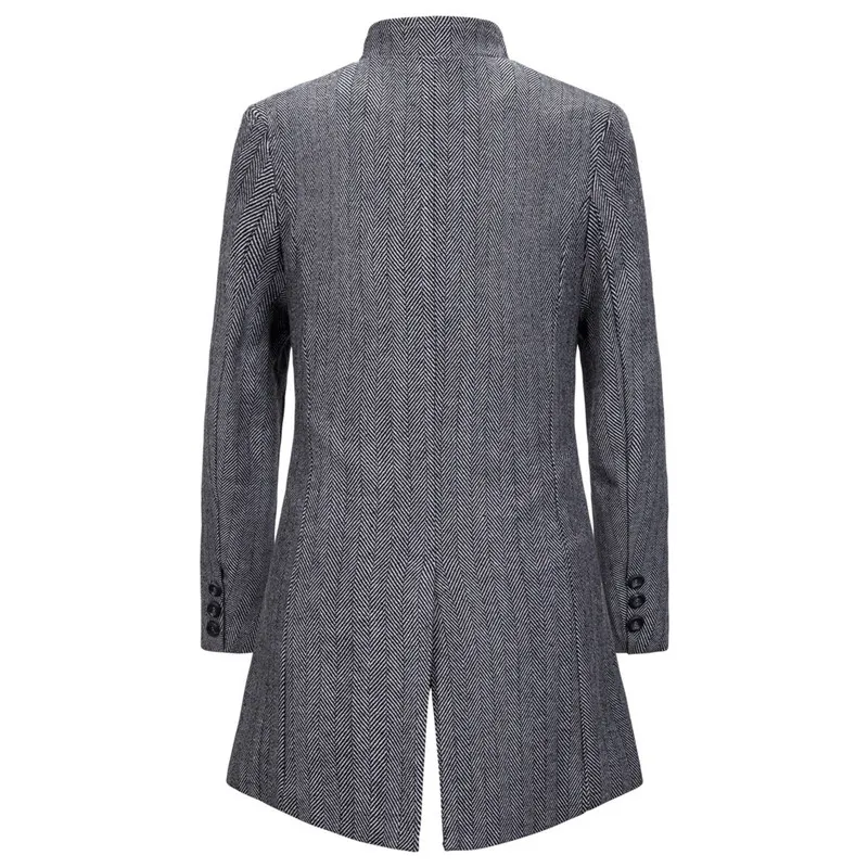 Весенне-осенний мужской Тренч, деловые повседневные длинные пальто, Тренч, мужская стильная ветровка в английском стиле, мужские топы, верхняя одежда, пальто