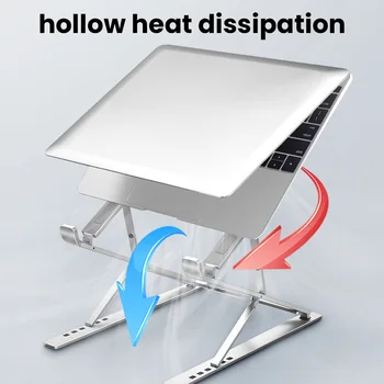 

Double-layer Laptop Stand Heightening Aluminum Alloy Bracket Computers Silver