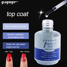 Yayoge, 14 мл, верхнее покрытие, y Базовое покрытие, Гель-лак, УФ Led, грунтовка для ногтей, Бондер и интенсивное уплотнение, Быстросохнущий Гель-лак, основа для ногтей, искусство