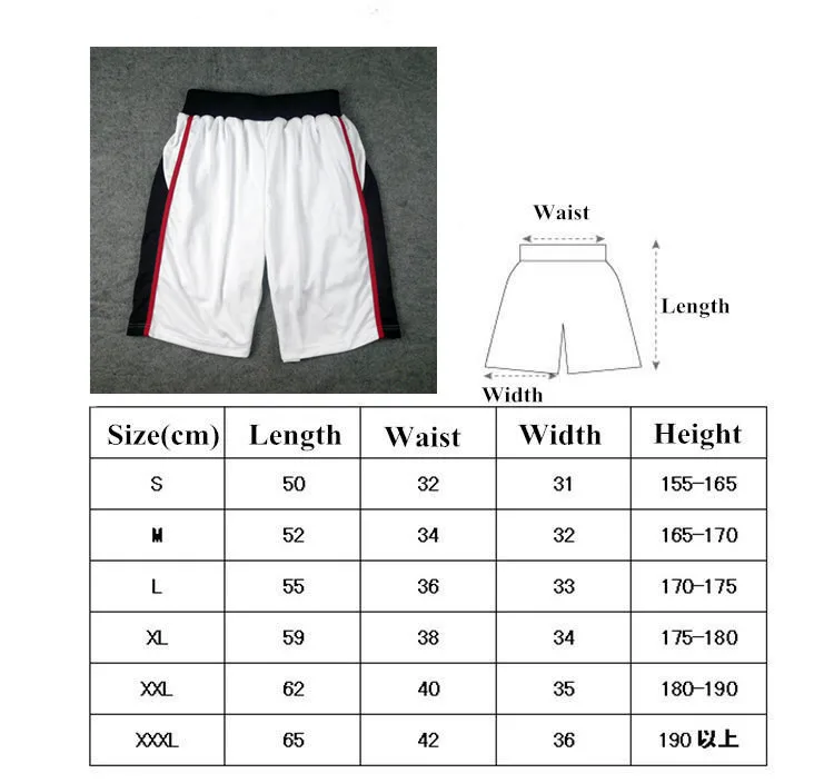 size shorts