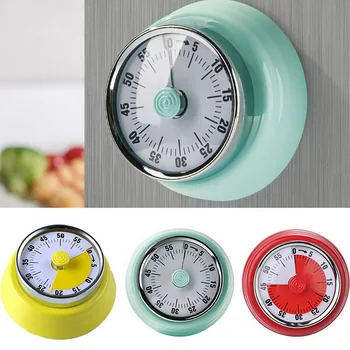 

Dial Cooking Timer Count Down Kitchen Timer Magnetic Bottom Reminder Retro Mechanical Clockwork Digit Pointer Portable Clock#1