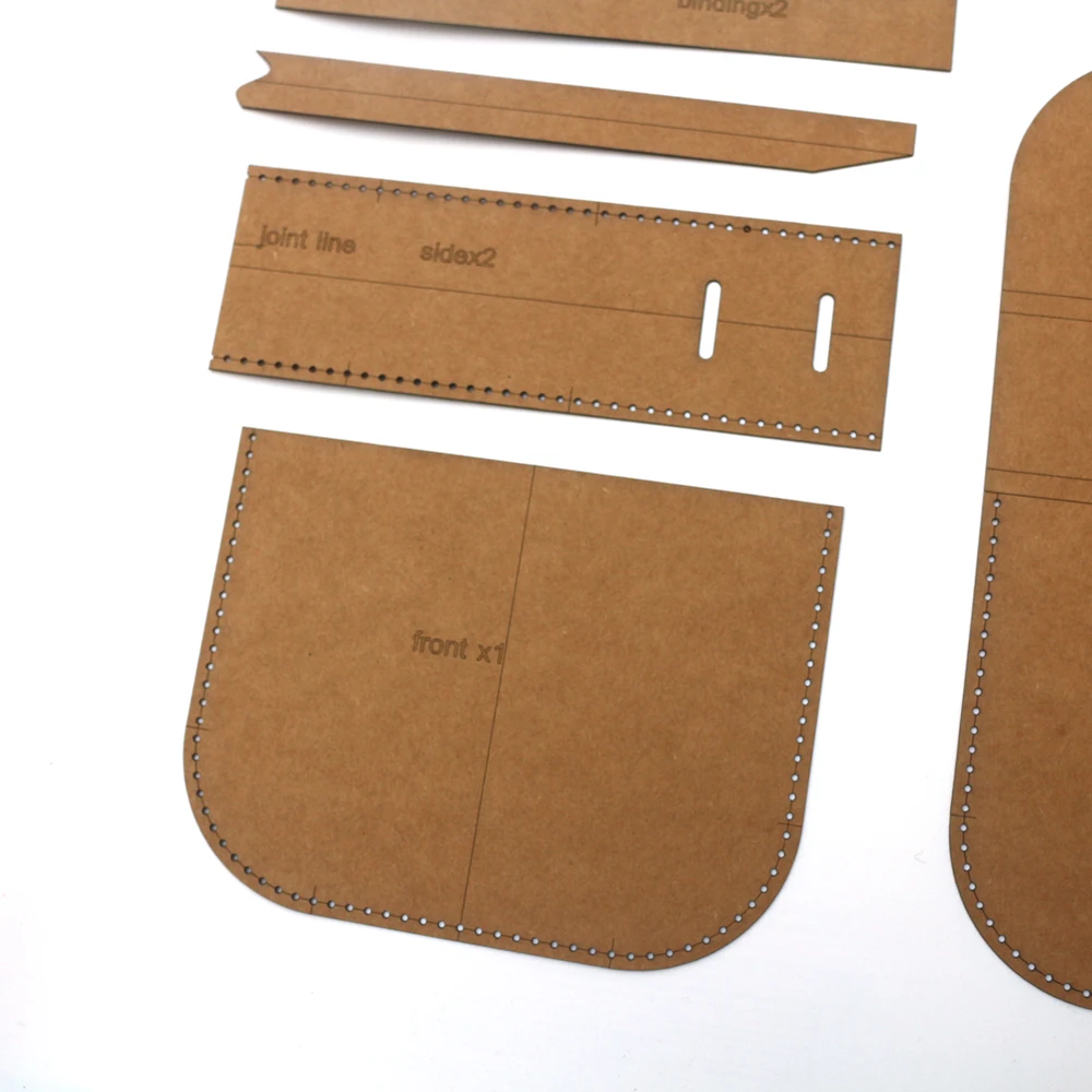 DIY Leather Craft Small Shoulder Bag 500gsm Kraft Paper Cardboard Sewing Pattern 13x10x4cm