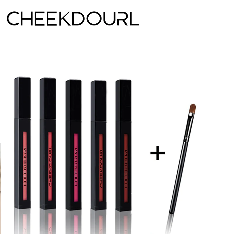 CHEEKDOURL 5 цветов квадратная туба матовый блеск для губ бархатный стойкий