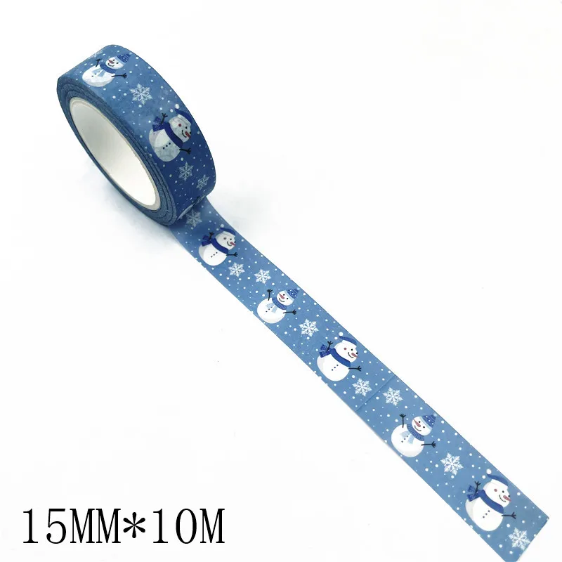 15mm X 10m nastro Washi nastro decorativo Scrapbook nastro adesivo per mascheratura in carta nastro adesivo natalizio washi set natalizio