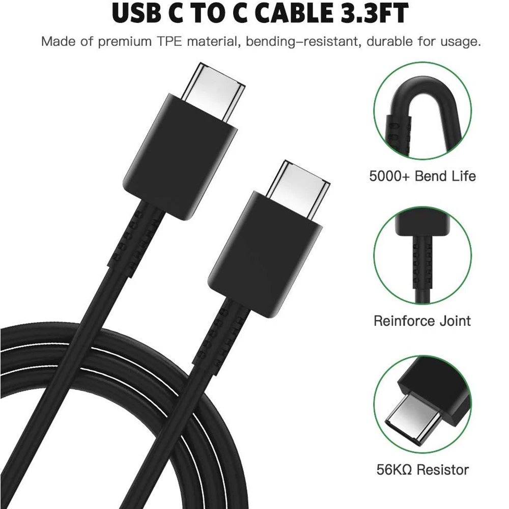 baseus 65w Original Samsung 45W PPS PD Super Fast Charger Dual Type C USB Data Cable For GALAXY Note 10 10+ S10 S20 Plus S20 Ultra A91 A90 usb 5v 2a