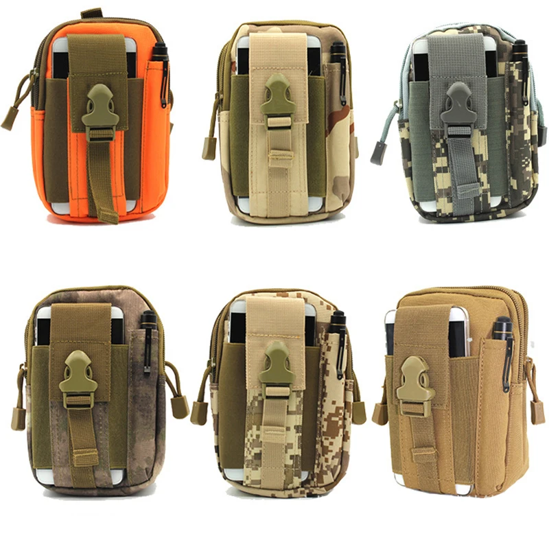 

Outdoor Military Camping Equipment Tactical Camouflage Army Wallet Purse Bags Belt Pouch Holster Waist Case Mobile Phone Pouch