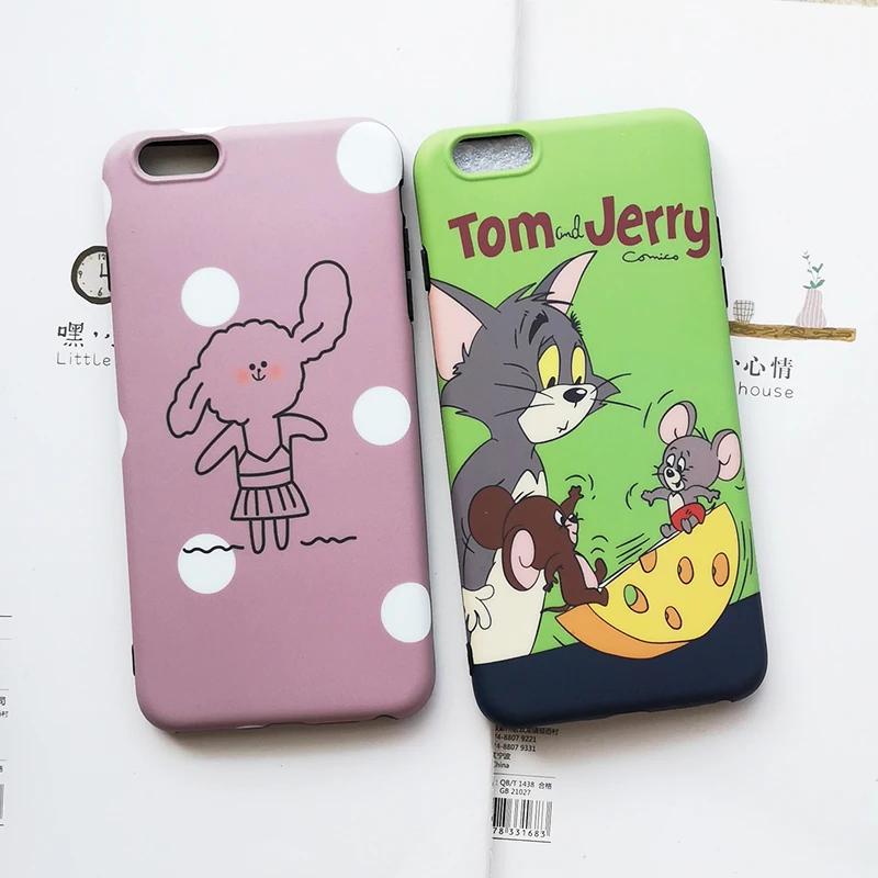 Cute Case For iPhone 6 6s Plus Case New Fashion IMD Craft Phone Cover For iPhone 6 6S Plus Half Surround Printed Lovely Picture