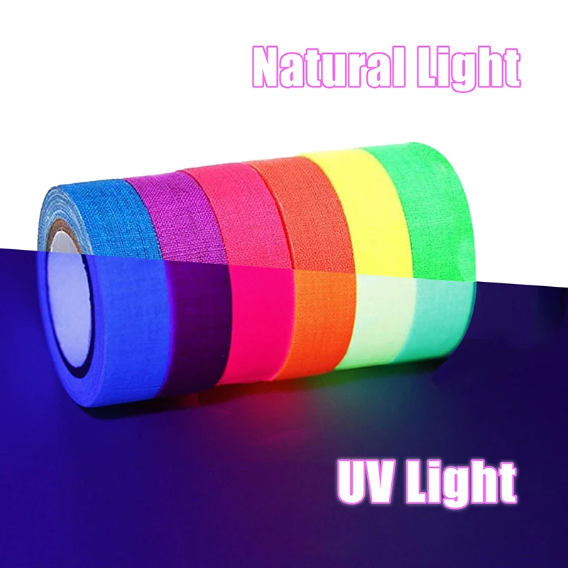 UV Glow Tape Party Sticker Black Light Reactive Glow In The Dark