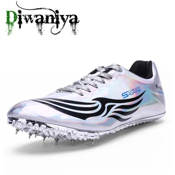 

Women's Men's Track and Field Shoes Track Spike Running Sprint Shoes Lightweight Soft Comfortable Professional Athletic Shoes
