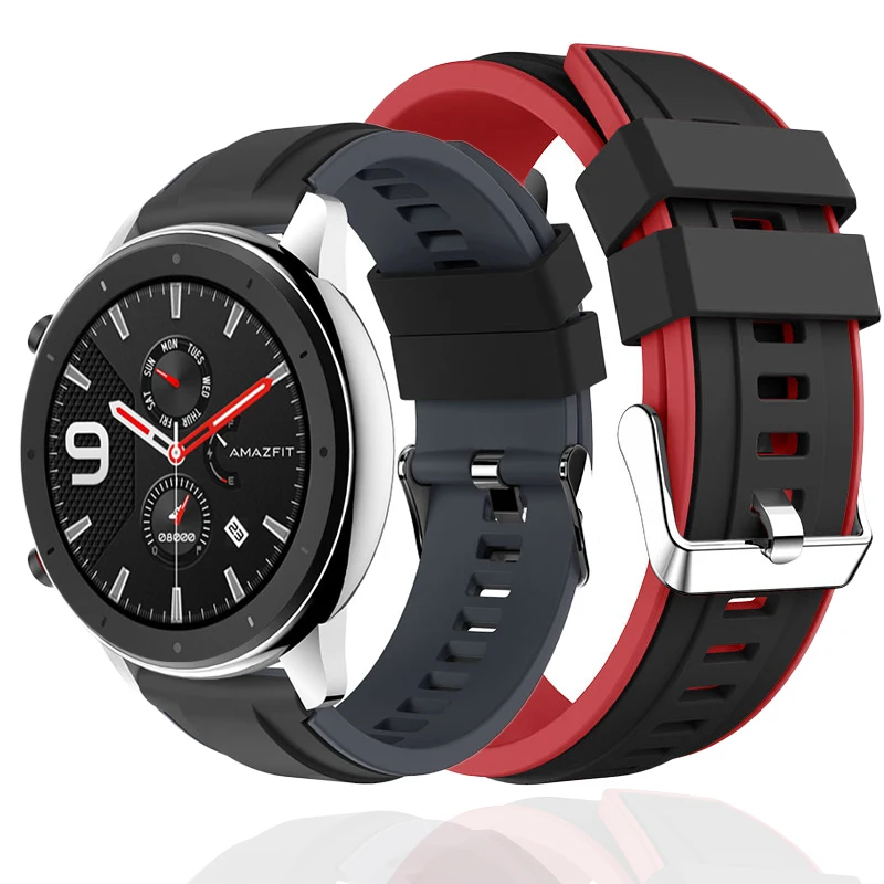 Силиконовый ремешок для часов Amazfit Gtr Xiaomi 47 мм Samsung Galaxy Gear S3 46 22 спортивный браслет |