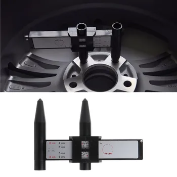 

4 5 6 8 Holes Lug Wheel Bolt Pattern Gauge Quick Measuring Measurement Hand Tool