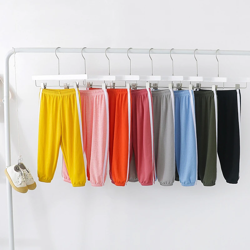 Spring Cotton Pants for Boys Girls Casual Sports Jogging Pant Summer Striped Loose Pants for Kids Children Trousers Clothes girls pants boys pants kids pants girls trousers