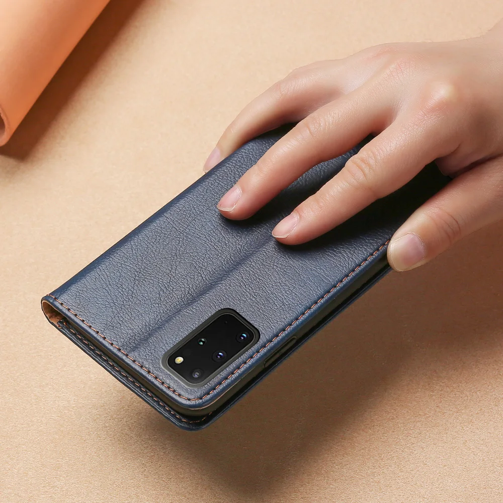 Магнитный чехол для Samsung Galaxy S20 Plus кожаный из ТПУ задняя крышка S11 флип кошелек