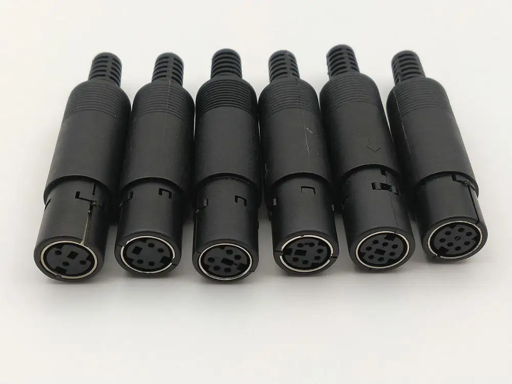 50 шт. мини DIN Женский 3PIN 4PIN 5PIN 6PIN 7PIN 8PIN аудио AV Разъем адаптер