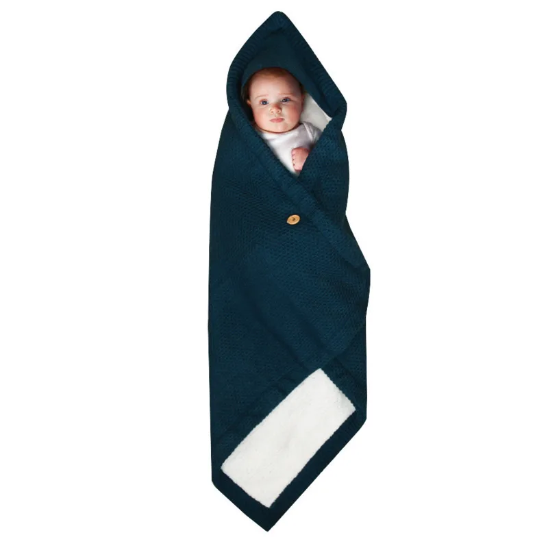 Warm Baby Blanket Soft Baby Sleeping Bag Footmuff Cotton Knitting Envelope Newborn Swadding Wrap Stroller Accessories Sleepsacks