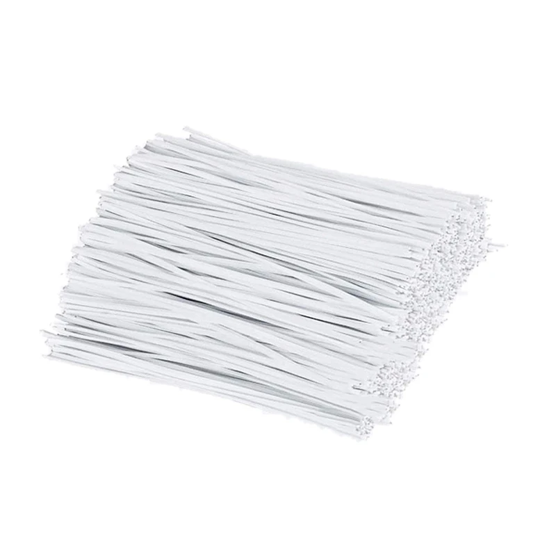

4000Pcs Plastic White Color Twist Ties/Cable Tie/Nose Wire for Sewing Crafts DIY Mask Organizer Cable Wire