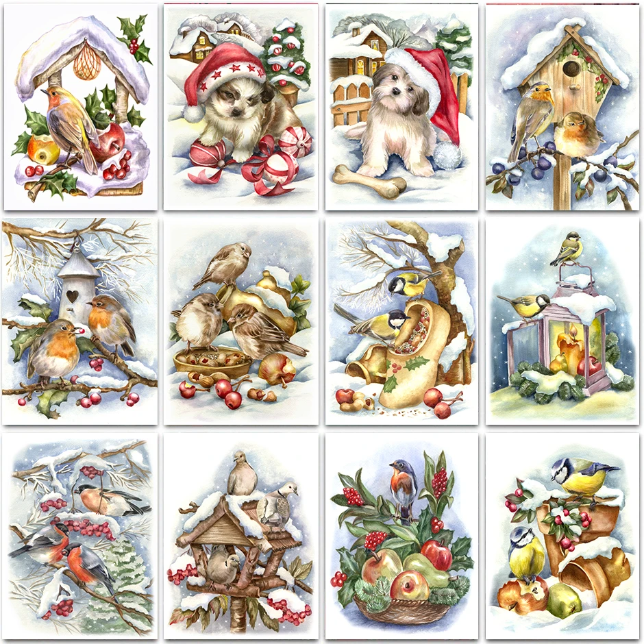 

5D Diamond Painting Animal Bird Full Square Drill Diamond Embroidery Snow Scene Cross Stitch Rhinestones Mosaic Kit Home Decor