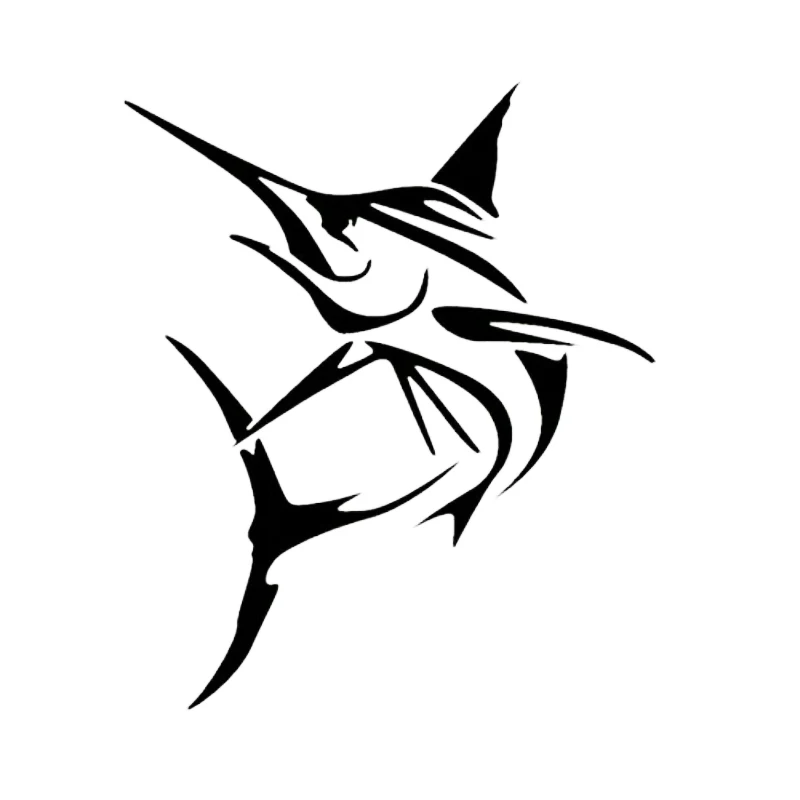 

12cm X 10cm Car Sticker Marlin Fish Large Swordfish Boat Fishing Accessories Vinyl Car Styling Cover Scratches Motorcycl PVC