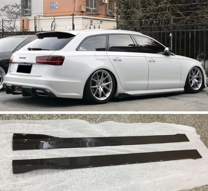 Комплект с юбкой из углеродного волокна для Audi A6 S6 RS6 Avant 2015 2016 2017 2018 2019 2020|Обвесы| |