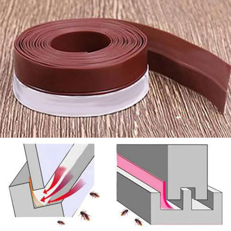 

Nder Door Sweep Weather Stripping Door Bottom Seal Strip Draft Wind Stopper 5M