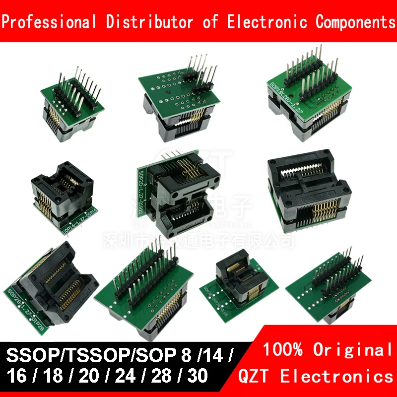 SOP8 Burn-in Socket 14/16/18/20/24/28 to DIP Wide and Narrow Body Chip Adapter IC Conversion Test Seat | Электронные компоненты