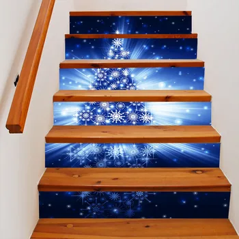 

Christmas Tree PVC Stair Stickers 3D Waterproof DIY Wall Stickers Home Decoration