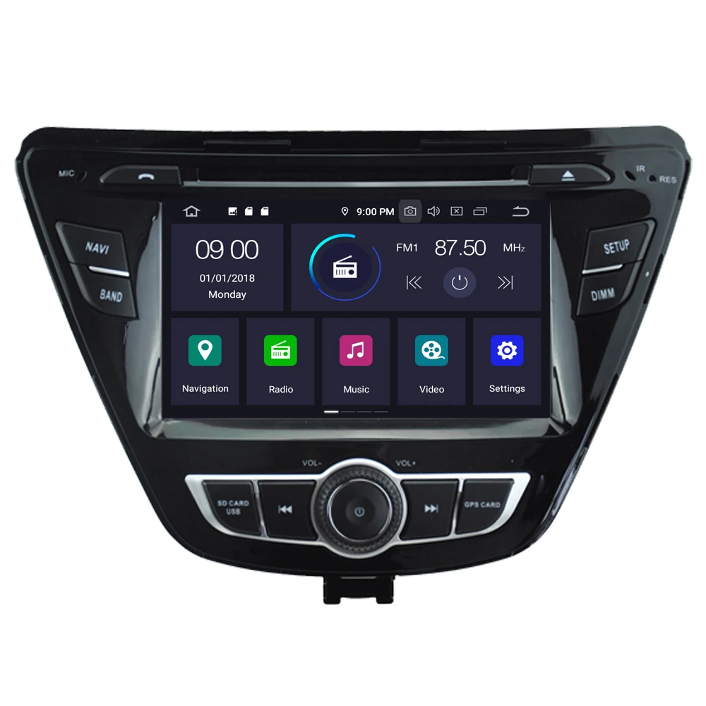 Cheap RoverOne Car Multimedia Player For Hyundai Elantra 2014 2015 2016 Android 9.0 Autoradio Bluetooth DVD Radio GPS Navigation 1