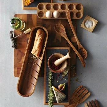 

Japanese style Wooden Double Row Egg Storage Box Egg Wood Tray Home Storage Rack Eggs Holder Kitchen Cooking Organizer Tools