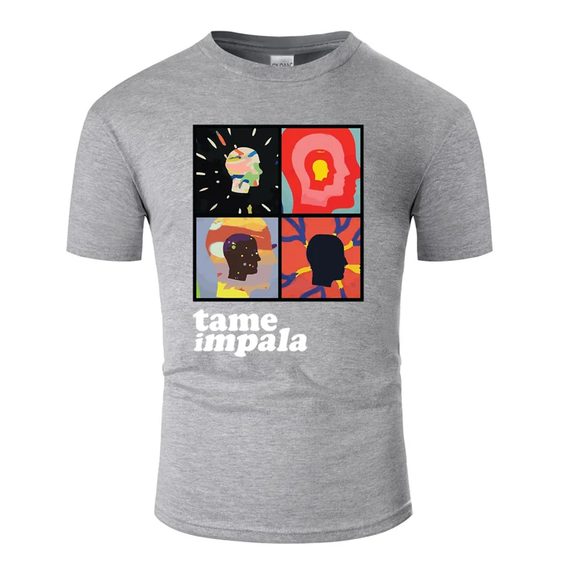 Men-Gray Дышащая футболка на заказ tame impala, винтажная Однотонная футболка с круглым вырезом, Harajuku, большие размеры S~ 5xl, хип-хоп - Цвет: Men-Gray