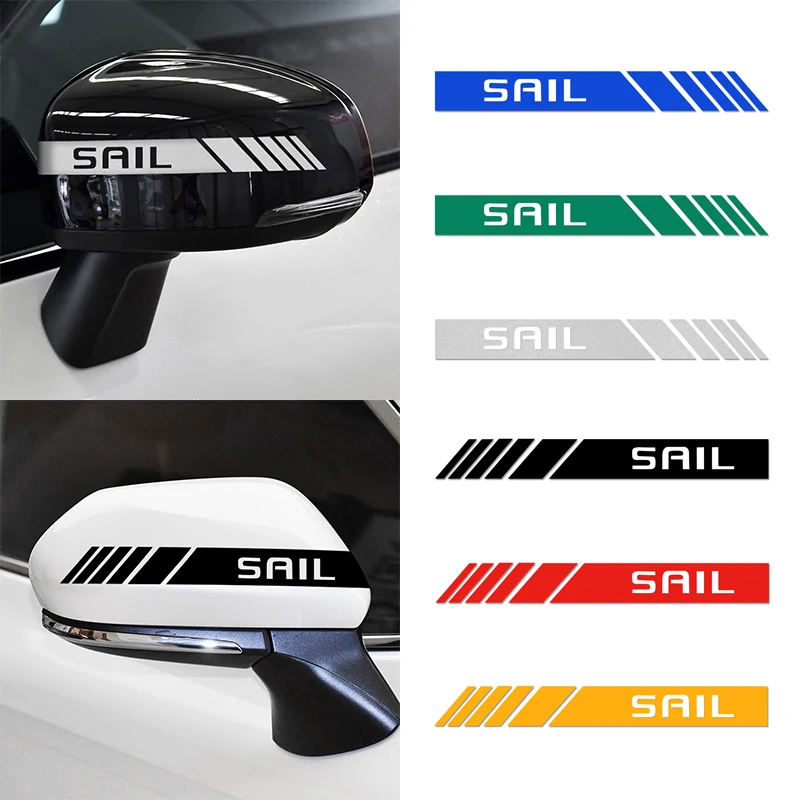 2 шт./лот автомобильные наклейки на зеркало заднего вида для Chevrolet Sail 2010-2020
