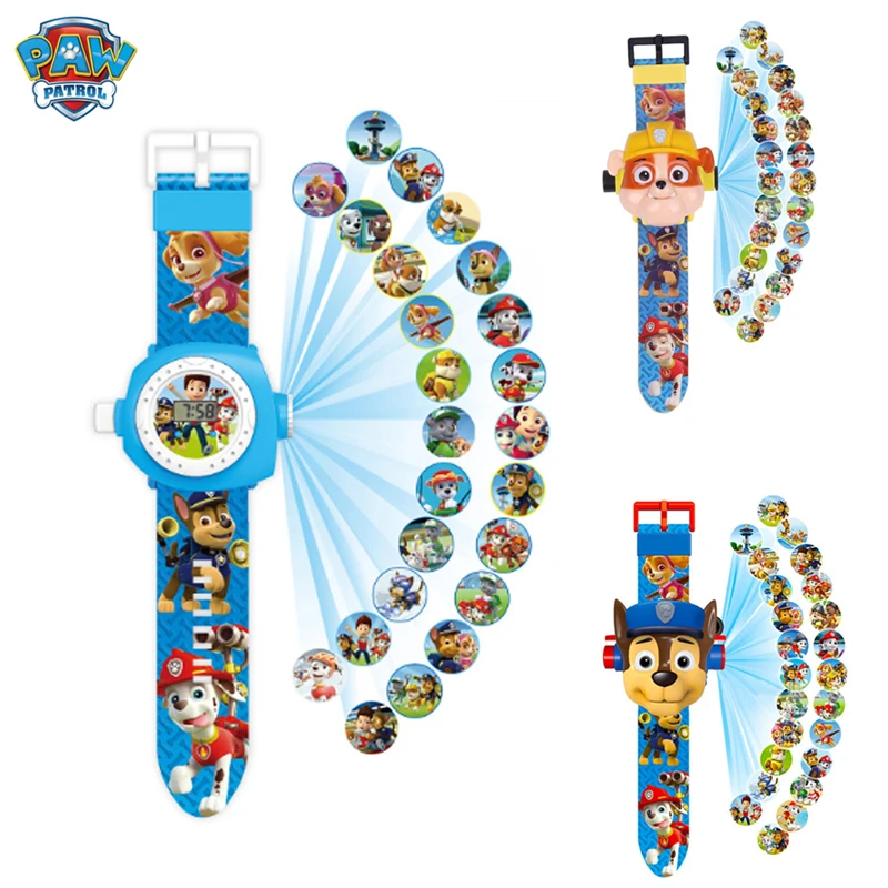 

Paw Patrol Dog Patrol Toy Watch Children Birthday Gift Cartoon Figure Model Projection Watch Electronic Silicone Watch