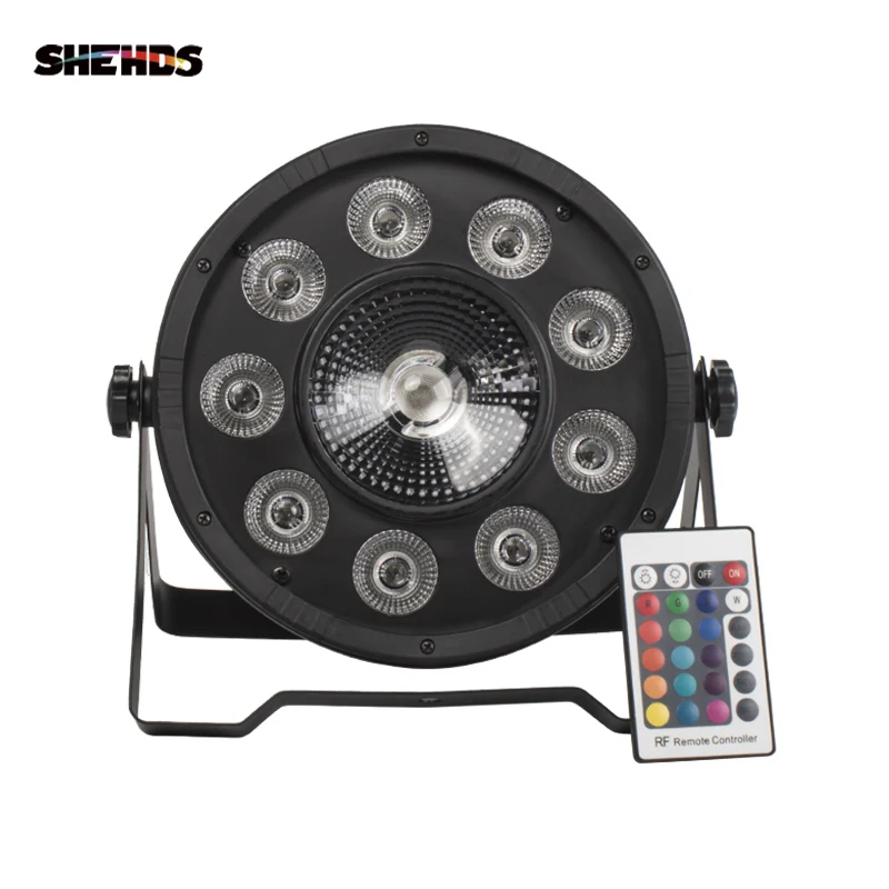 2 pieces Wireless Remote Control LED Par 9x10W+30W 3IN1 RGB LED Stage Light LED Flat SlimPar Tri Can With DMX512 Flat DJ