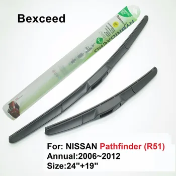 

For NISSAN Pathfinder (R51) 24"+19" Bexceed of Windscreen Windshield Hybrid Wiper Blade 2005 2006 2007 2008 2009 2010 2011 2012