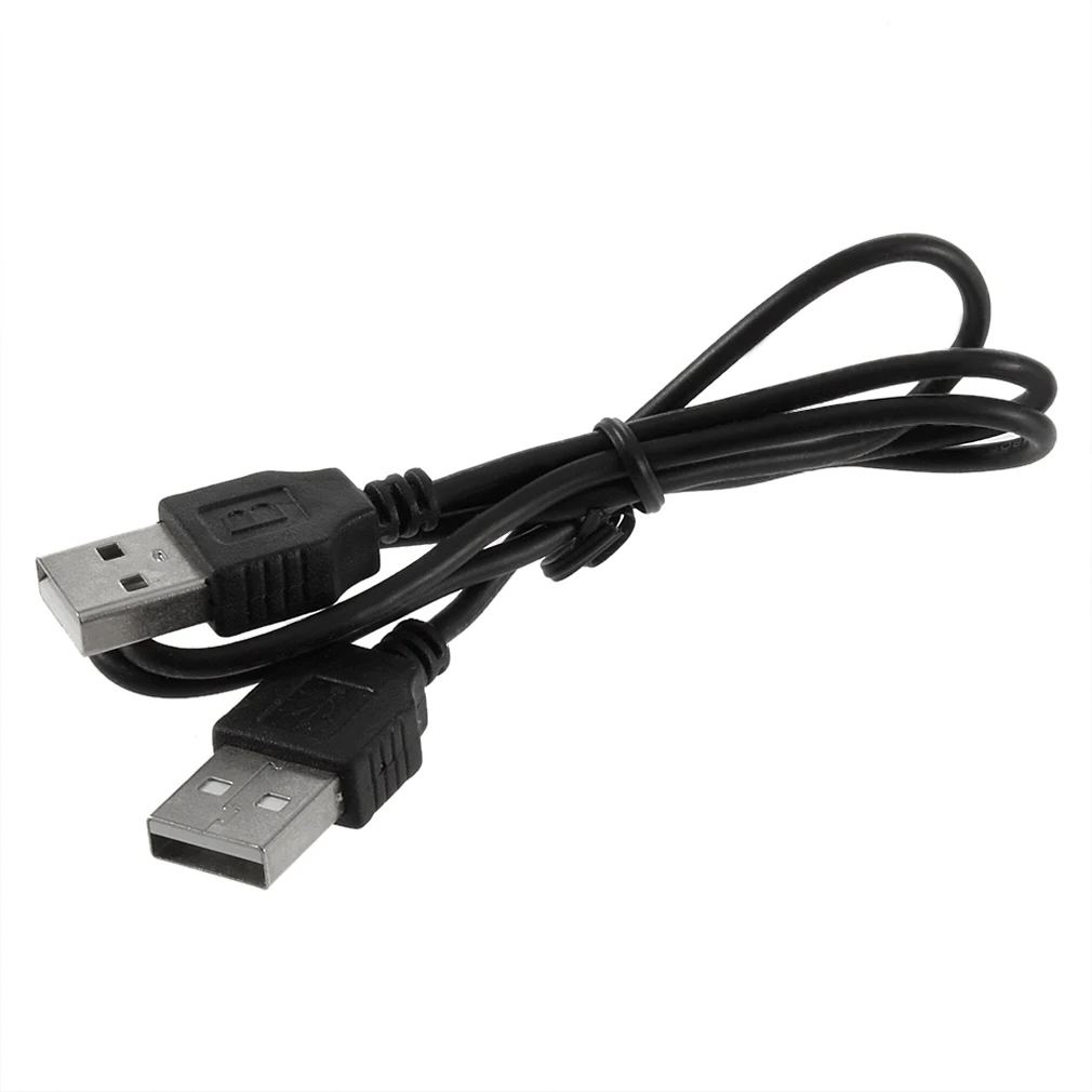 

High Quality Black USB 2.0 Male To Male Extension Connector Adapter Data Cable Cord Connectors Wire Wholesale