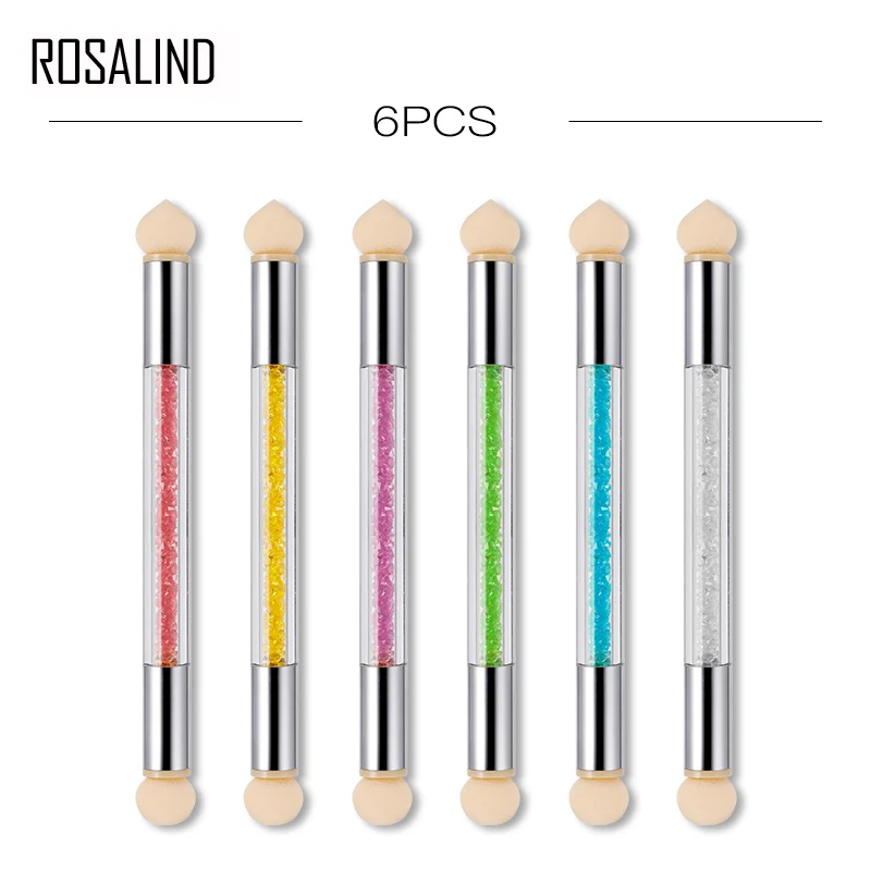 ROSALIND 6 шт./партия Nail кисточки для маникюра Набор инструментов дизайна 3D гель