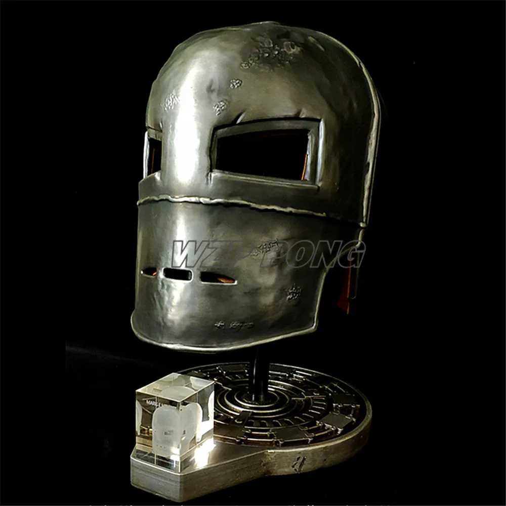 1set Железный человек MK1 шлем 1/1 металлическая маска Mark 1 косплей для Мстителей Железный человек фигурка Коллекционная модель игрушки Детский подарок - Цвет: 1set