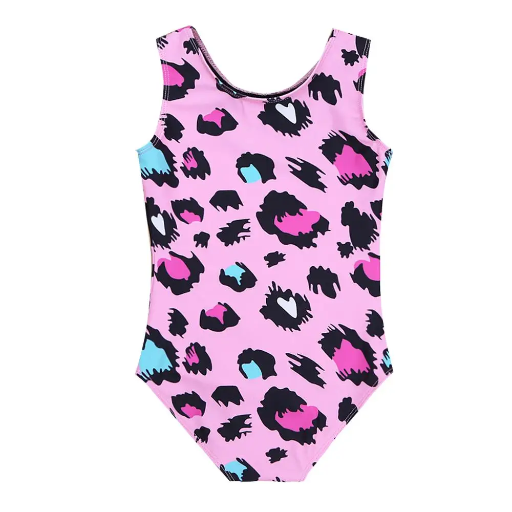 Kids Girls Gymnastics Leotard Children Leopard Printed Ballet Leotards for Girl Gymnastic Jumpsuit Bodysuit Dancing Cosutme