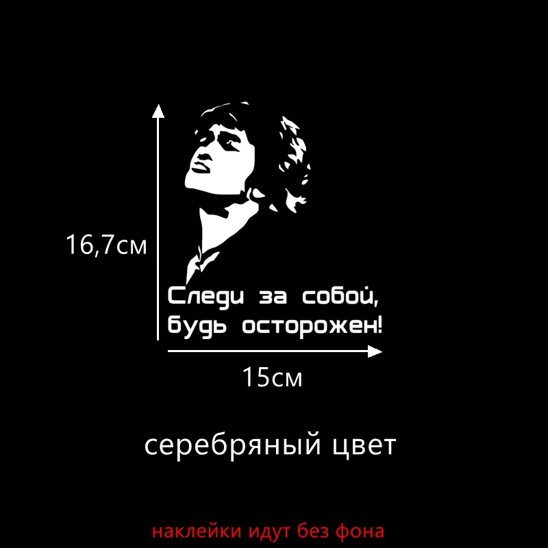 Three Ratels TZ-1805# 15x15см виктор цой следи за собой будь осторожен! полноцветные наклейки на авто наклейки на машину наклейка для автомобиля автонаклейка стикеры - Название цвета: 1109 Silver