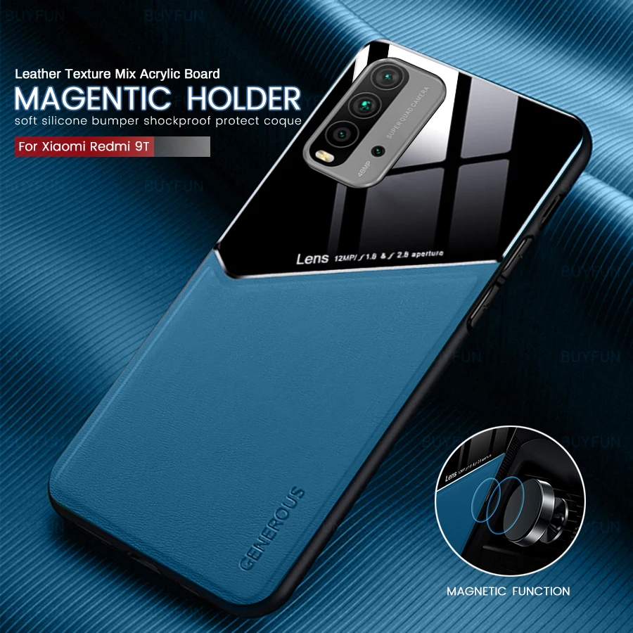 Магнитный чехол для xiaomi redmi 9 t redmy 6 53 дюйма кожаная текстура | Мобильные телефоны и