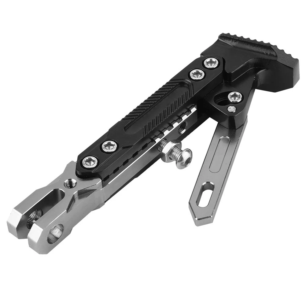 Мотоцикл Kickstand регулируемый сплав алюминия со сталью парковка стабильная поддержка боковая подставка ноги два отверстия MTB Аксессуары