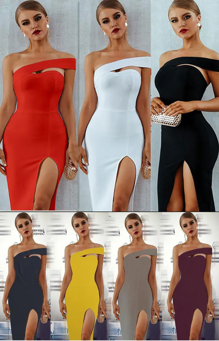 Adyce Белое Облегающее Бандажное платье для женщин Vestidos летнее сексуальное Элегантное Черное на одно плечо миди знаменитостей Подиум платья для вечеринок