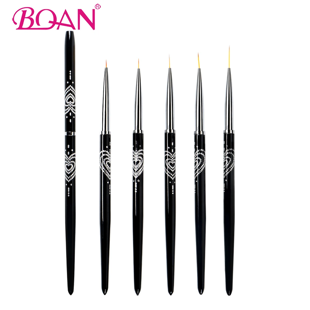 

2015 BQAN Factoy Direct Delicate curved Heart-shaped Diamond Liner Brush for Nail Beauty 1 Piece 3#
