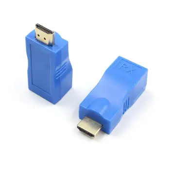 

HDMI Extender Transmitter TX/RX Adapter 30M HDMI Network Extender RJ45 CAT5E CAT6 Ethernet LAN without HDCP
