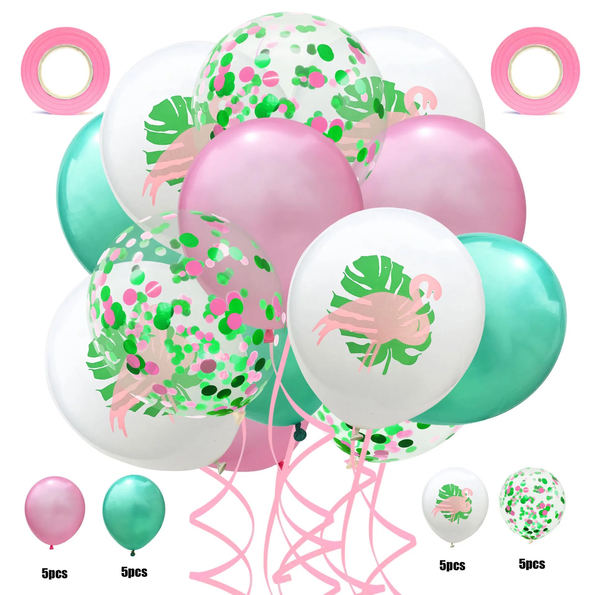 

22pcs/set Baby Shower Latex Balloon Combination Hawaiian Tropic Birthday Party Decoration Birthday Party Decorations Adult