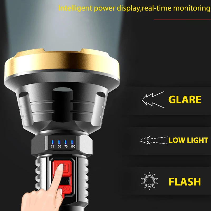 100000LM P700 Powerful LED Tactical Flashlight Long Range 1000m - Image 5
