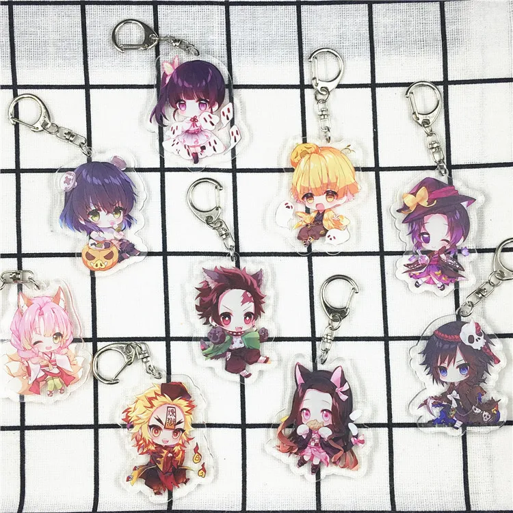 Anime Demon Slayer Kimetsu no Yaiba Cosplay Keychain Acrylic